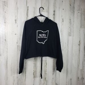 Divided by H&M nuvo nutrition black cropped sweater women's size medium